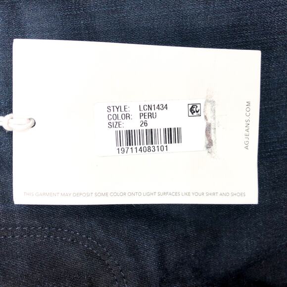 AG ADRIANO GOLDSCHMIED Prima Cigarette Jeans 26 US 2 Dark Blue Contour 360 NWT - Picture 8 of 12